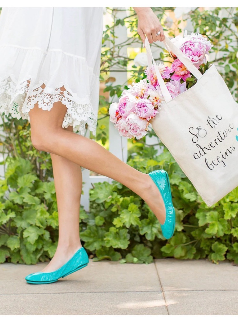 Tieks Teal Patent Leather Ballet Flats - Women's - Picture 3 of 6